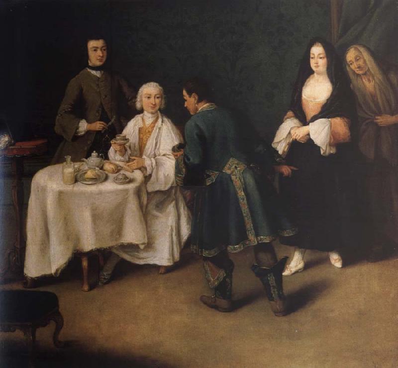 Pietro Longhi The visit in the lord